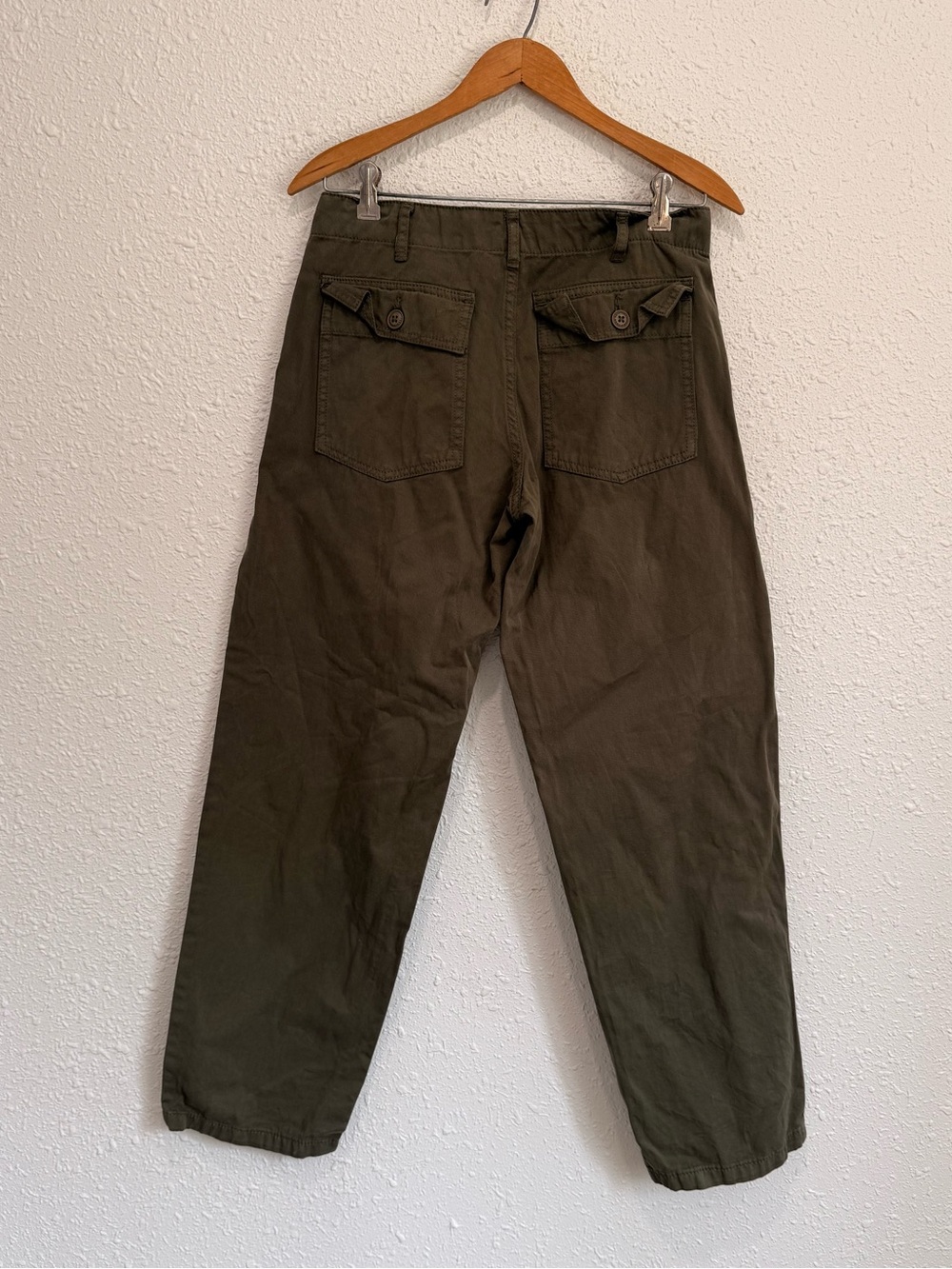 J Galt Brandy Melville olive green wide leg military pants S
